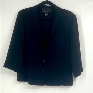 Vintage Yansi Fugel Black Blazer Jacket Size Large